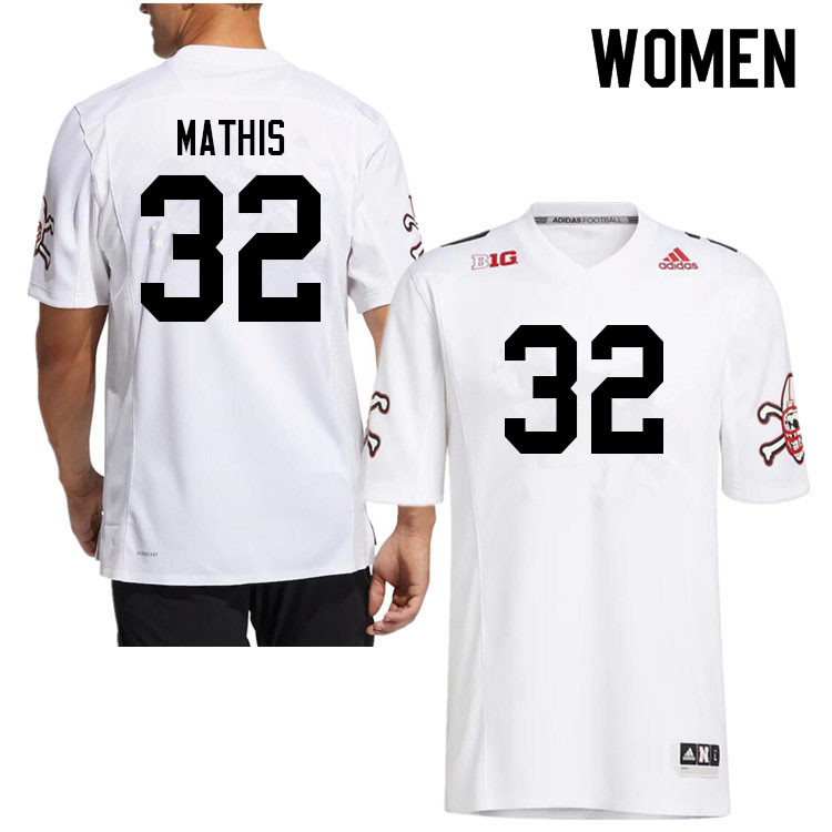 Women #32 Ochaun Mathis Nebraska Cornhuskers College Football Jerseys Sale-Strategy